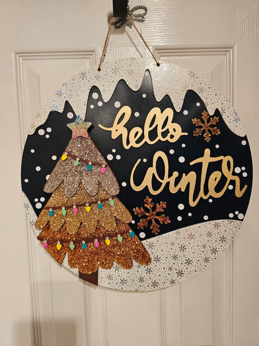 Hello Winter Door Hanger