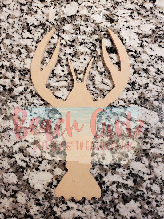 Crawfish-12" wooden cutout